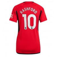 Fotballdrakt Dame Manchester United Marcus Rashford #10 Hjemmedrakt 2023-24 Kortermet